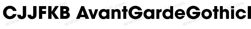 CJJFKB AvantGardeGothicItcT Bold字体转换